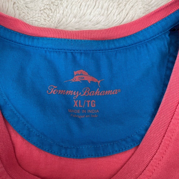 Tommy Bahama Coral Short Sleeve V-Neck Tee XL - Picture 4 of 6